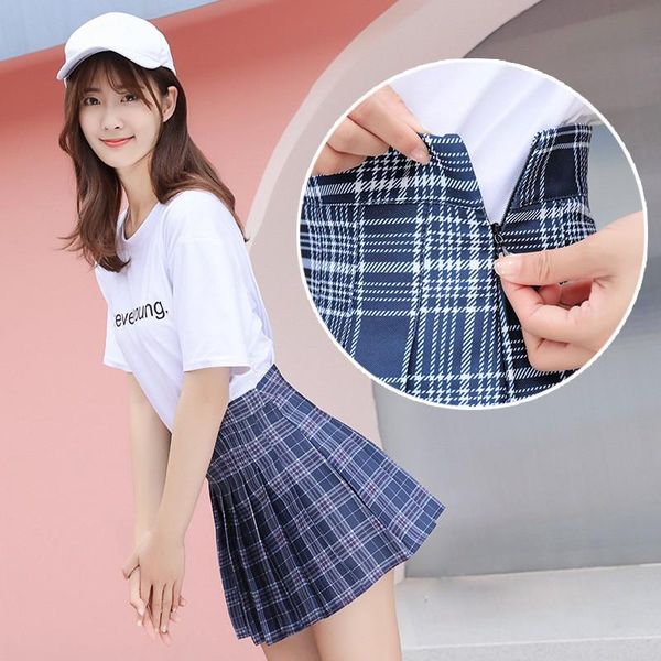 skirts fashion plaid for women korean preppy style high waist skirt pleated a line with zipper, Black
skirts fashion plaid for women korean preppy style high waist skirt pleated a line with zipper, Black