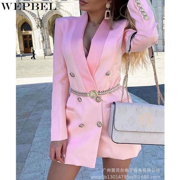 women's suits & blazers wepbel coat casual solid color high waist slim jacket autumn fashion long sleeve v-neck double breasted, White;black
women's suits & blazers wepbel coat casual solid color high waist slim jacket autumn fashion long sleeve v-neck double breasted, White;black