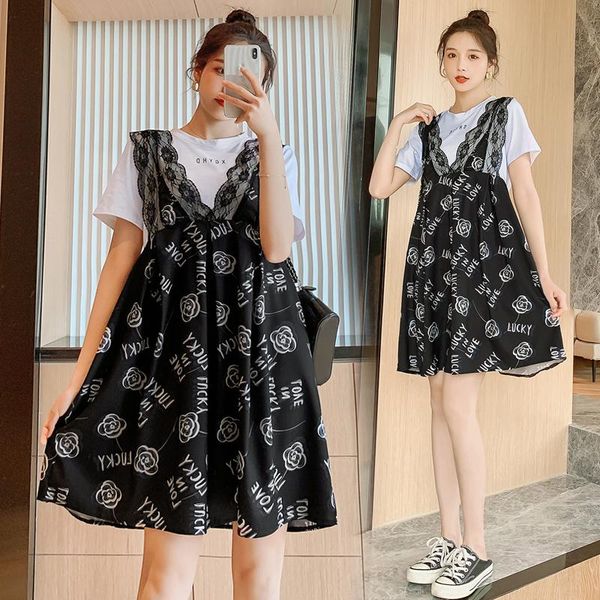 911# cotton t shirt + v neck dress maternity clothes loose stylish short sleeves pregnant women pregnancy dresses, White
911# cotton t shirt + v neck dress maternity clothes loose stylish short sleeves pregnant women pregnancy dresses, White