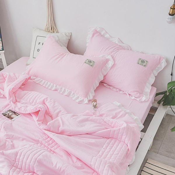 comforters & sets korean ruffles princess quilted quilts soft chiffon light comforter summer cozy king size thin quilt double blanket
comforters & sets korean ruffles princess quilted quilts soft chiffon light comforter summer cozy king size thin quilt double blanket