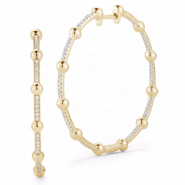 hoop & huggie original brand 925 sterling silver cubic zirconia bead big gold earring wholesale, Golden;silver
hoop & huggie original brand 925 sterling silver cubic zirconia bead big gold earring wholesale, Golden;silver