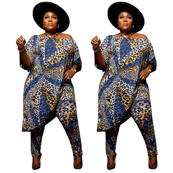 women's two piece pants autumn women clothing plus size leopard printing half sleeve asymmetric t shirt club two-piece set party 4xl dr, White
women's two piece pants autumn women clothing plus size leopard printing half sleeve asymmetric t shirt club two-piece set party 4xl dr, White
