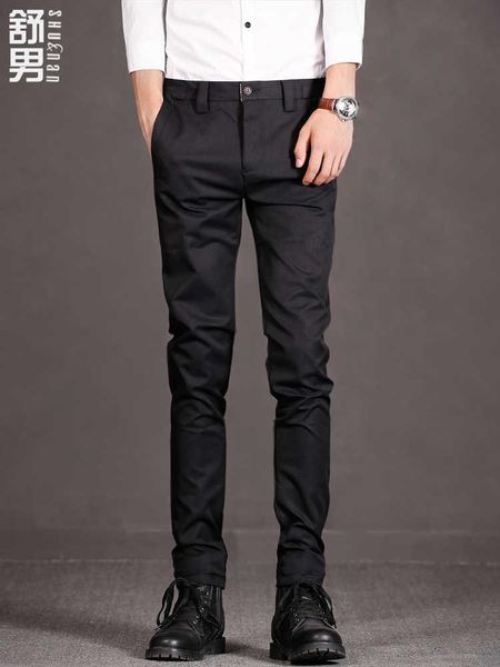 men's pants 2021 black casual korean slim elastic leggings fashion brand trousers trend
men's pants 2021 black casual korean slim elastic leggings fashion brand trousers trend