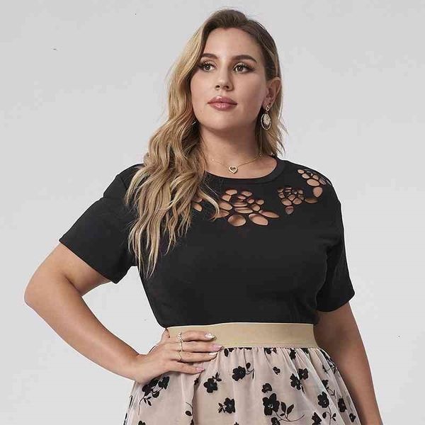 women's t-shirt summer women black oversized t-shirt 2021 hollow out breathable fashion simple o-neck loose short sleeve crop, White
women's t-shirt summer women black oversized t-shirt 2021 hollow out breathable fashion simple o-neck loose short sleeve crop, White
