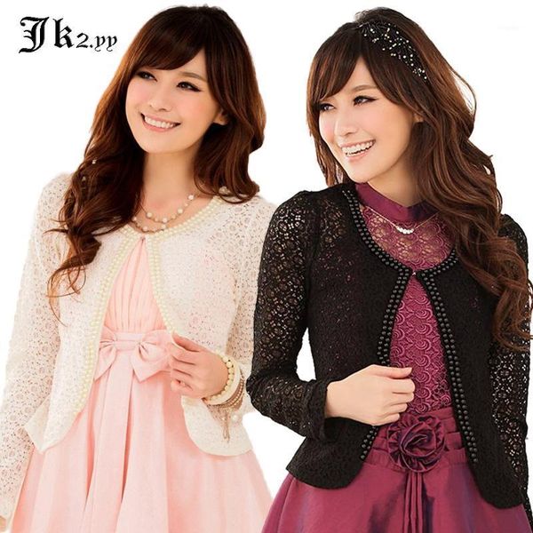 women's jackets m-3xl pearl beads hollow out lace cardigan coat big size spring summer long sleeve floral crochet jacket short 935, Black;brown
women's jackets m-3xl pearl beads hollow out lace cardigan coat big size spring summer long sleeve floral crochet jacket short 935, Black;brown