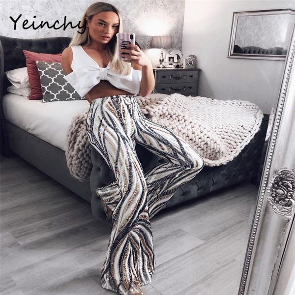 women's pants & capris yeinchy sequin kick flare trousers for women high waist dance long striped pant fm6039, Black;white
women's pants & capris yeinchy sequin kick flare trousers for women high waist dance long striped pant fm6039, Black;white