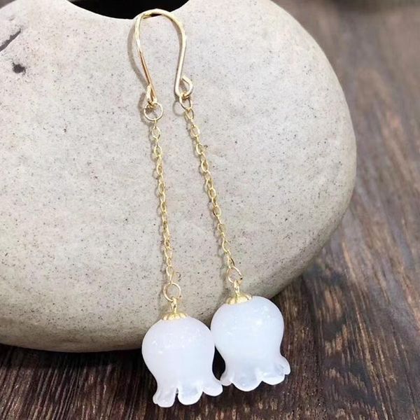 dangle & chandelier 18k gold flower drop earring natural real white jade per jewelry 8ct*2pcs gemstone 925 sterling silver fine t29109
dangle & chandelier 18k gold flower drop earring natural real white jade per jewelry 8ct*2pcs gemstone 925 sterling silver fine t29109