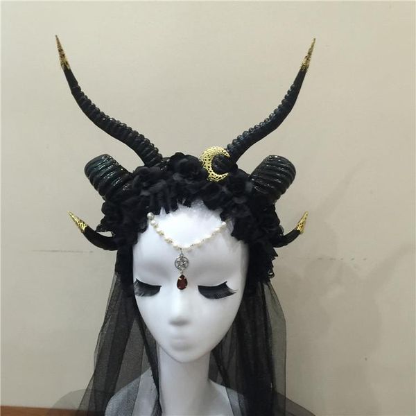 party masks gothicpunk ram horns headband with moon steampunk hair accessory horn flowers headdress accessories
party masks gothicpunk ram horns headband with moon steampunk hair accessory horn flowers headdress accessories