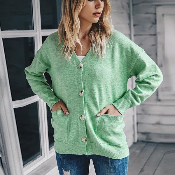 women's sweaters fashion knitted cotton sweater casual autumn winter ladies pockets button female women long sleeve blusas pullovers j, White;black
women's sweaters fashion knitted cotton sweater casual autumn winter ladies pockets button female women long sleeve blusas pullovers j, White;black