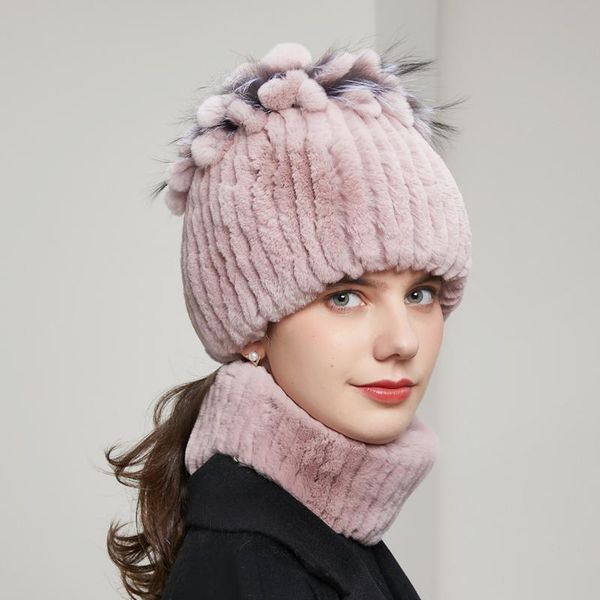 berets winter women's real fur striped knitted hat and silver luxury fashion cold protection beanies cap, Blue;gray
berets winter women's real fur striped knitted hat and silver luxury fashion cold protection beanies cap, Blue;gray