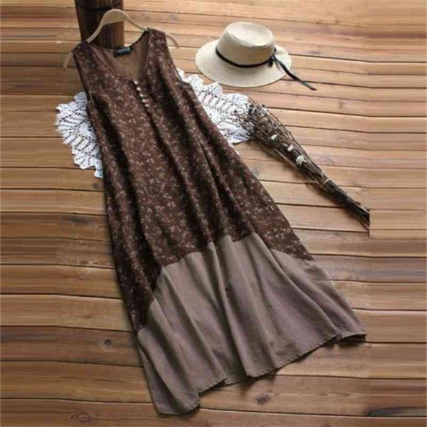 sleeveless 2019 print stitching medium dress women's v-neck length skirt, White;black
sleeveless 2019 print stitching medium dress women's v-neck length skirt, White;black