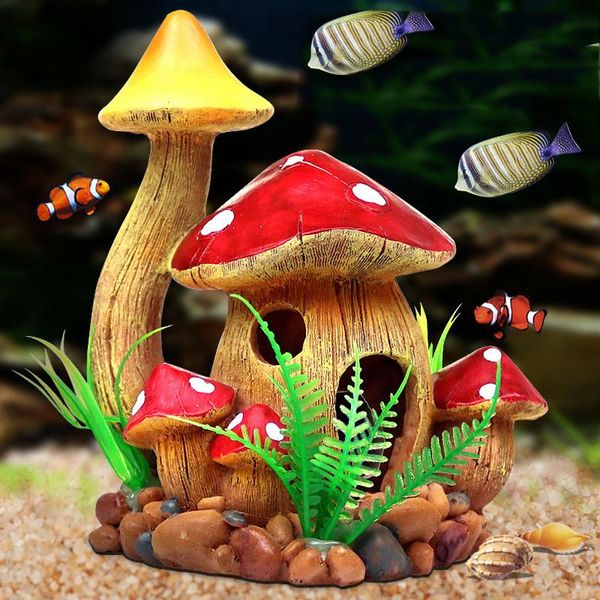 aquarium decoration mushroom house fish tank landscaping ornaments shrimp shelter breed nest hiding cave aquascape decor decorations 
aquarium decoration mushroom house fish tank landscaping ornaments shrimp shelter breed nest hiding cave aquascape decor decorations