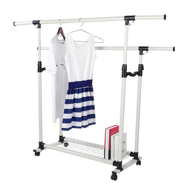hangers & racks non-slip adjustable collapsible rolling double rails garment clothes coat rack dryer hanger laundry stand
hangers & racks non-slip adjustable collapsible rolling double rails garment clothes coat rack dryer hanger laundry stand