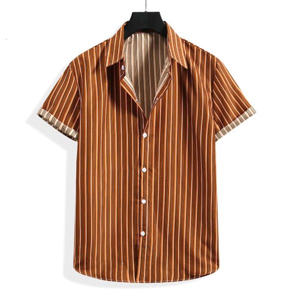 men's casual shirts shirt men's european casual lapel short sleeve stripe slim fit personalized shirt cfhc-st ky a9q7, White;black
men's casual shirts shirt men's european casual lapel short sleeve stripe slim fit personalized shirt cfhc-st ky a9q7, White;black