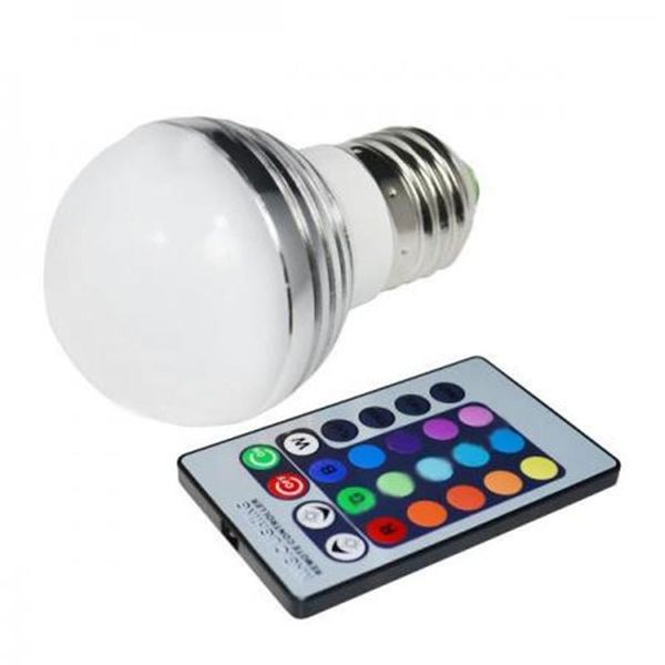bulbs dimmable 3w rgb led bulb light e27 color changeable lighting lamp with 24key remote control
bulbs dimmable 3w rgb led bulb light e27 color changeable lighting lamp with 24key remote control