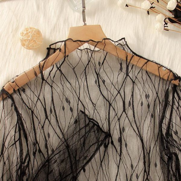 women's blouses & shirts summer mesh lace loose womens fishnet see through long sleeve blouse pullover mujer hollow transparent bl, White
women's blouses & shirts summer mesh lace loose womens fishnet see through long sleeve blouse pullover mujer hollow transparent bl, White
