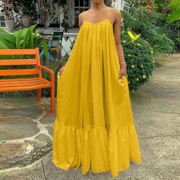 casual dresses summer dress women fashion solid strap pocket loose backless big swing 2021 vestidos mujer verano, Black;gray
casual dresses summer dress women fashion solid strap pocket loose backless big swing 2021 vestidos mujer verano, Black;gray