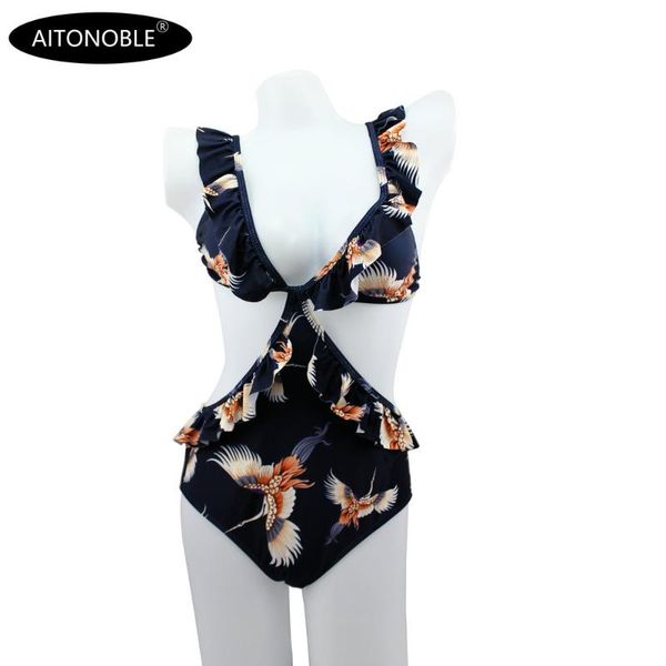 one-piece suits 2021 women one piece swimwear black andcranes print swimsuit ruffles beachwear bikini
one-piece suits 2021 women one piece swimwear black andcranes print swimsuit ruffles beachwear bikini