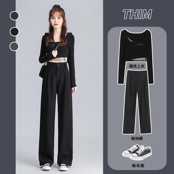 women's pants & capris 145 small black trousers 150cm tall spring and autumn matching with sagging high waist wide leg suit, Black;white
women's pants & capris 145 small black trousers 150cm tall spring and autumn matching with sagging high waist wide leg suit, Black;white