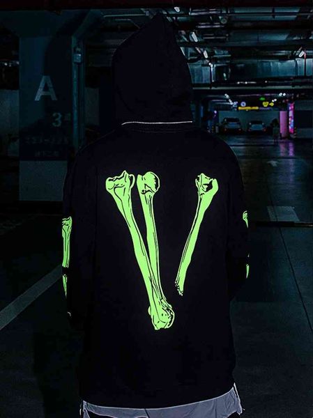 long 2021 brand v hoodie dark reflective limited skeleton hooded high street couple tide card plush bone big luminous sweater men, Black
long 2021 brand v hoodie dark reflective limited skeleton hooded high street couple tide card plush bone big luminous sweater men, Black