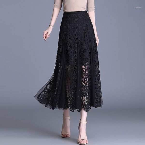 summer elastic high waist thin black lace skirt all-match western style women a-line pleated long skirts
summer elastic high waist thin black lace skirt all-match western style women a-line pleated long skirts