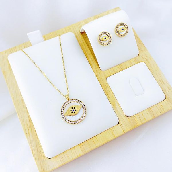 earrings & necklace stainless fashion ladies chic gold chain colorful rhinestone filled evil eye coin necklaces for women bohemian, Silver
earrings & necklace stainless fashion ladies chic gold chain colorful rhinestone filled evil eye coin necklaces for women bohemian, Silver