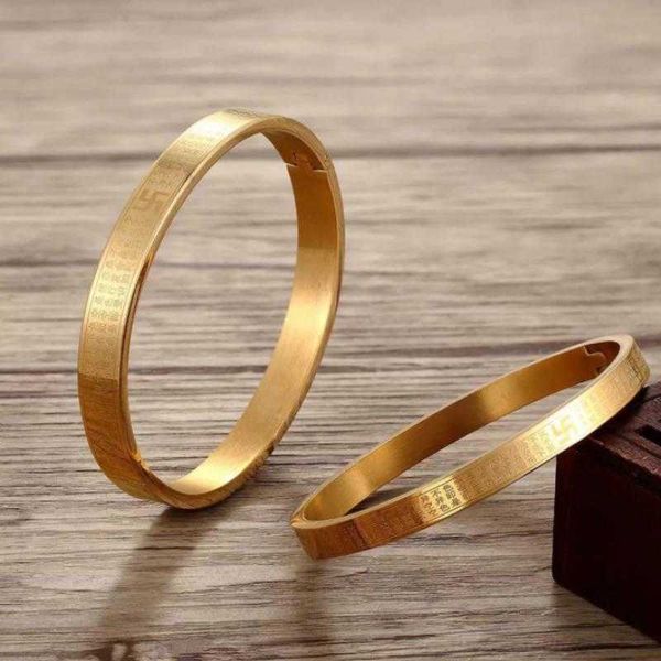 classic buddhist swastika scripture stainless steel gold bracelet religious style prayer amulet jewelry q0719, Black
classic buddhist swastika scripture stainless steel gold bracelet religious style prayer amulet jewelry q0719, Black