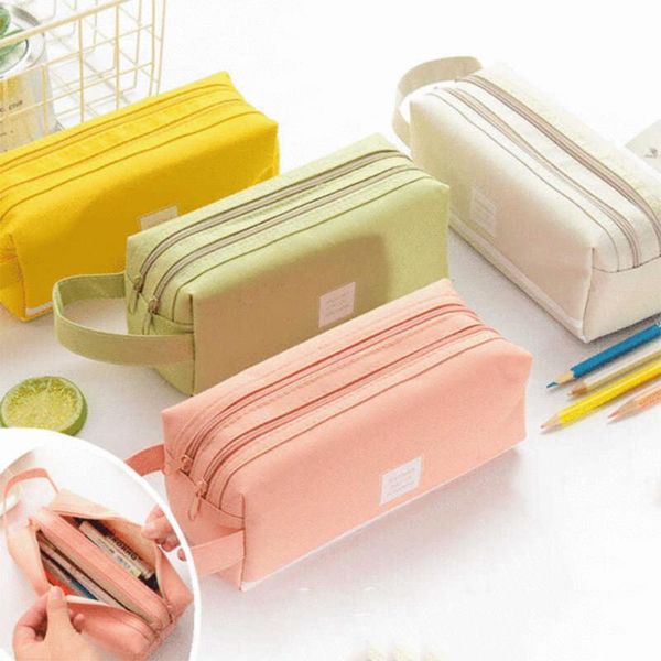 pencil cases double-layer zipper pencils bag candy color large capacity case simple portable stationery pen school office supplies
pencil cases double-layer zipper pencils bag candy color large capacity case simple portable stationery pen school office supplies