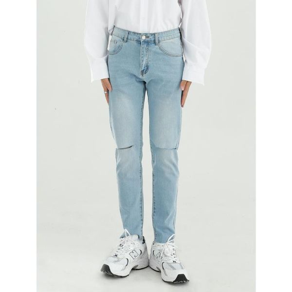 clothing | 2021 autumn product, korean version, pierced tight, rough edge quarter jeans, men's wear jeans, Blue
clothing | 2021 autumn product, korean version, pierced tight, rough edge quarter jeans, men's wear jeans, Blue