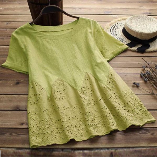 women's blouses & shirts 2021 vintage linen cotton ladies casual loose short sleeve shirt plus size women clothing blusa feminin, White 
women's blouses & shirts 2021 vintage linen cotton ladies casual loose short sleeve shirt plus size women clothing blusa feminin, White