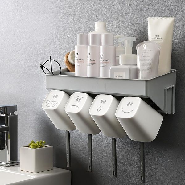 bathroom storage & organization 1pcs toothbrush rack pp large capacity wall mounted type multifuncation for sundries
bathroom storage & organization 1pcs toothbrush rack pp large capacity wall mounted type multifuncation for sundries