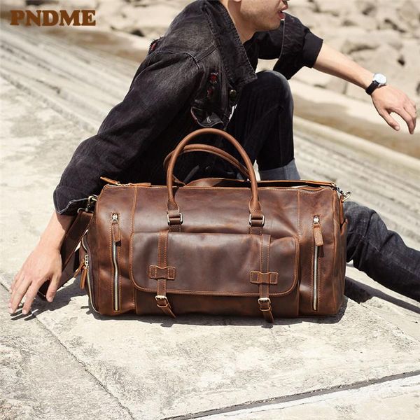 retro super large capacity men's travel bag natural genuine leather outdoor handbag weekend luggage duffel bags
retro super large capacity men's travel bag natural genuine leather outdoor handbag weekend luggage duffel bags