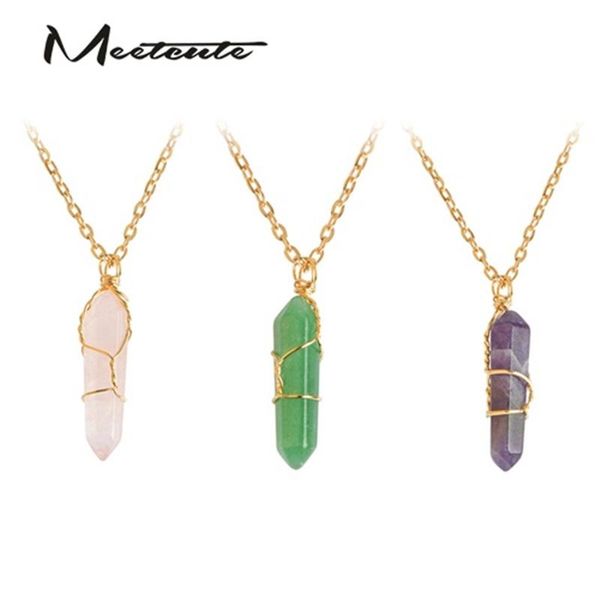 pendant necklaces meetcute natural stone pendants & fashion crystal point charms hexagonal pillar for men women, Silver
pendant necklaces meetcute natural stone pendants & fashion crystal point charms hexagonal pillar for men women, Silver