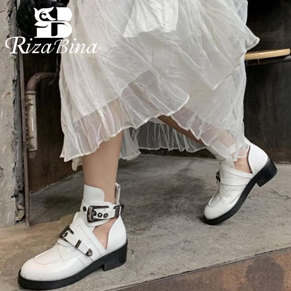 boots rizabina women genuine leather metal buckle short fashion cool autumn shoes footwear size 34-40, Black
boots rizabina women genuine leather metal buckle short fashion cool autumn shoes footwear size 34-40, Black