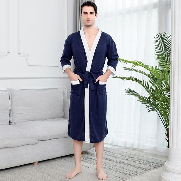 men's sleepwear waffle robe loose el bathrobe water absorbing kimono gown casual night nightwear soft home clothes, Black;brown
men's sleepwear waffle robe loose el bathrobe water absorbing kimono gown casual night nightwear soft home clothes, Black;brown