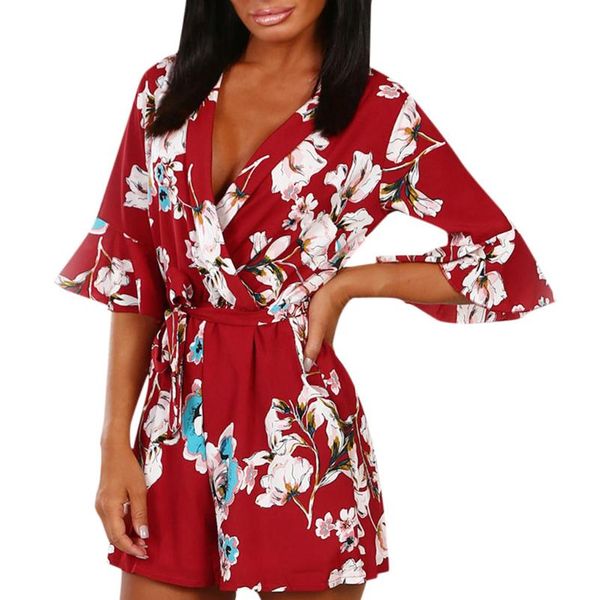 women's jumpsuits & rompers jumpsuit ladies v-neck mid-sleeve flared sleeve band printed womens holiday fashion short pants#g6, Black;white
women's jumpsuits & rompers jumpsuit ladies v-neck mid-sleeve flared sleeve band printed womens holiday fashion short pants#g6, Black;white