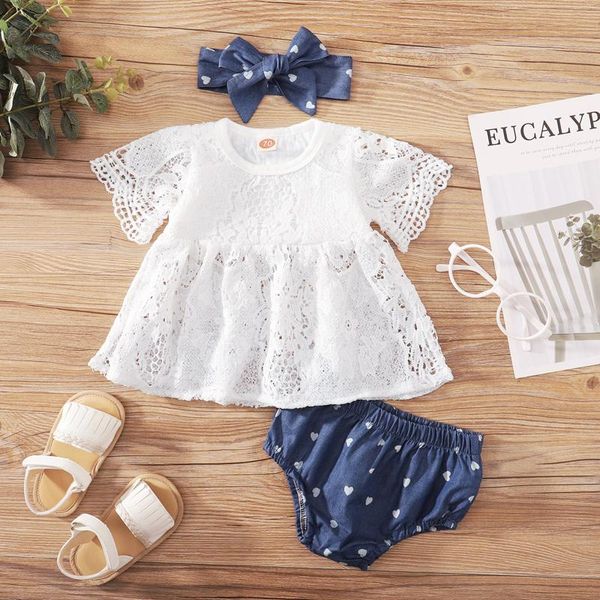 clothing sets 3pcs born baby girl clothes summer for toddler kids infant solid lace + heart denim shorts girls set outfits, White
clothing sets 3pcs born baby girl clothes summer for toddler kids infant solid lace + heart denim shorts girls set outfits, White