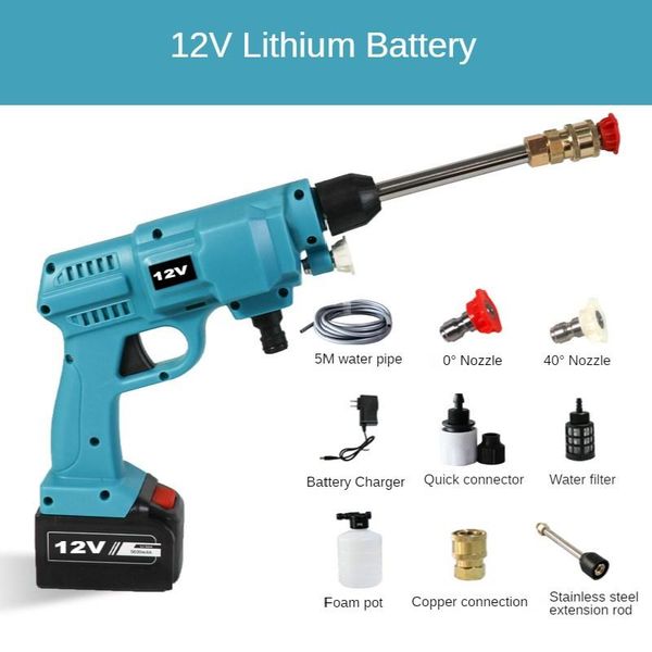 12/24v high pressure cordlesss car washer handheld auto spray powerful washing machine household portable water gun
12/24v high pressure cordlesss car washer handheld auto spray powerful washing machine household portable water gun