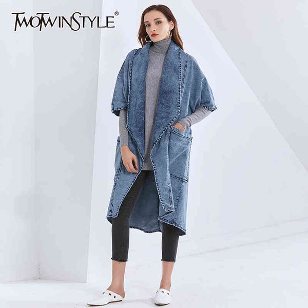 denim coat for women v neck three quarter pockets a line streetwear blue coats female autumn fashion clothing 210524, Tan;black
denim coat for women v neck three quarter pockets a line streetwear blue coats female autumn fashion clothing 210524, Tan;black