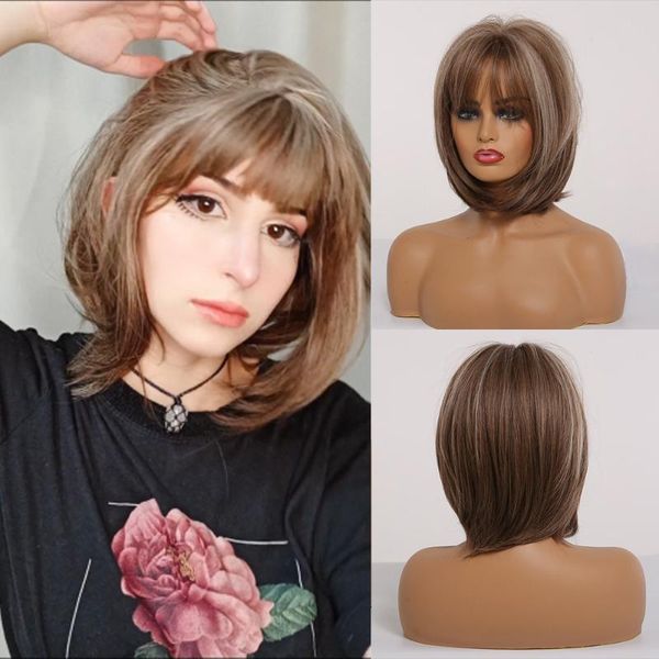 synthetic wigs short straight bobo hairstyle ombre brown cosplay with bangs for black women heat resistant natural
synthetic wigs short straight bobo hairstyle ombre brown cosplay with bangs for black women heat resistant natural