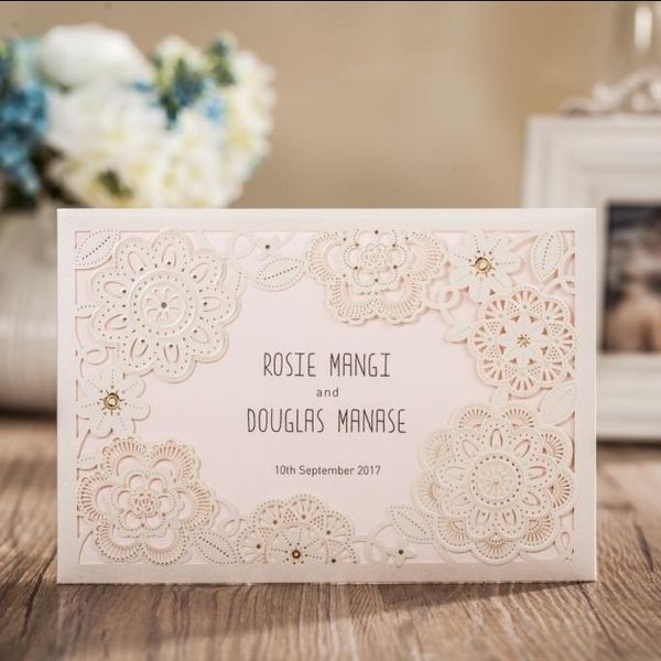 greeting cards 100pcs elegant laser cut wedding invitations with white pearl paper and rsvp card for birthday marriage engagement
greeting cards 100pcs elegant laser cut wedding invitations with white pearl paper and rsvp card for birthday marriage engagement