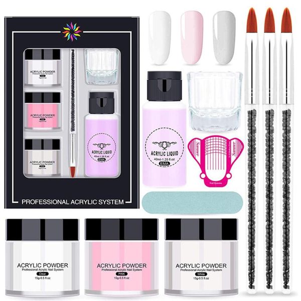 nail art kits acrylic kit pink white clear 3 colors powder and 1 liquid set strong adhesion brush for home diy salon
nail art kits acrylic kit pink white clear 3 colors powder and 1 liquid set strong adhesion brush for home diy salon