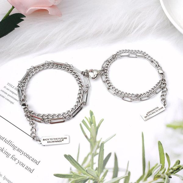 link, chain 2021 romantic attract each other couples bracelets handmade women lover's couple charm paired friendship wholesale jewelry, Black
link, chain 2021 romantic attract each other couples bracelets handmade women lover's couple charm paired friendship wholesale jewelry, Black