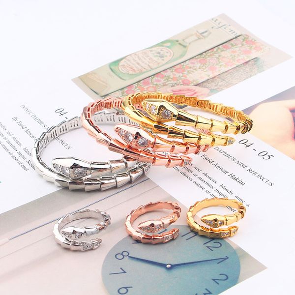 personalized snake shaped spring bracelet ring set smooth edition men's and women's adjustable opening party jewelry, Golden;silver
personalized snake shaped spring bracelet ring set smooth edition men's and women's adjustable opening party jewelry, Golden;silver