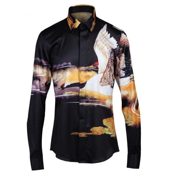 tee shirt shirt men shirt luxury unique crane cloud design long sleeve mens fashion allover printed slim fit casual shirts man, White;black
tee shirt shirt men shirt luxury unique crane cloud design long sleeve mens fashion allover printed slim fit casual shirts man, White;black