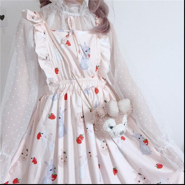 chic kawaii ulzzang strawberry rabbit womens dress cute strap ins vintage harajuku for women casual, Black;gray
chic kawaii ulzzang strawberry rabbit womens dress cute strap ins vintage harajuku for women casual, Black;gray