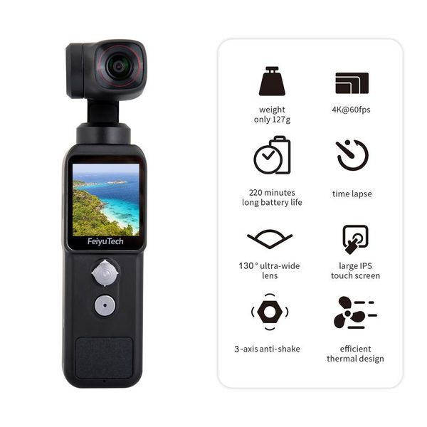 telescopes feiyu pocket 2 handheld stabilized camera 3-axis gimbal 4k/60fps video recording built-in battery loudspeaker action
telescopes feiyu pocket 2 handheld stabilized camera 3-axis gimbal 4k/60fps video recording built-in battery loudspeaker action
