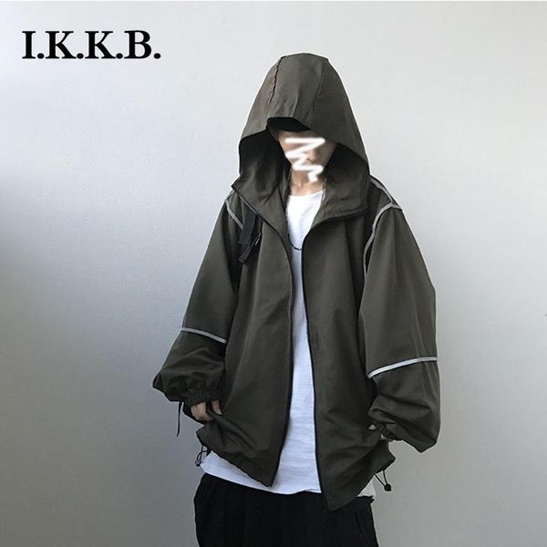 autumn men and women loose bat sleeve hooded couple ins reflective jacket hip hop casual bf men's wear vests, Black;white
autumn men and women loose bat sleeve hooded couple ins reflective jacket hip hop casual bf men's wear vests, Black;white