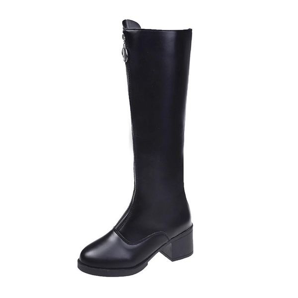 boots vintage winter women knee high long fashion pu leather quality front zipper waterproof motorcycle, Black
boots vintage winter women knee high long fashion pu leather quality front zipper waterproof motorcycle, Black