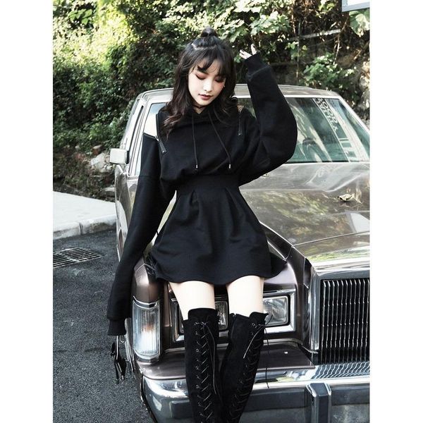 casual dresses hoodie dress short black mini hooded 2021 autumn style wrap long sleeve women harajuku streetwear gothic, Black;gray
casual dresses hoodie dress short black mini hooded 2021 autumn style wrap long sleeve women harajuku streetwear gothic, Black;gray